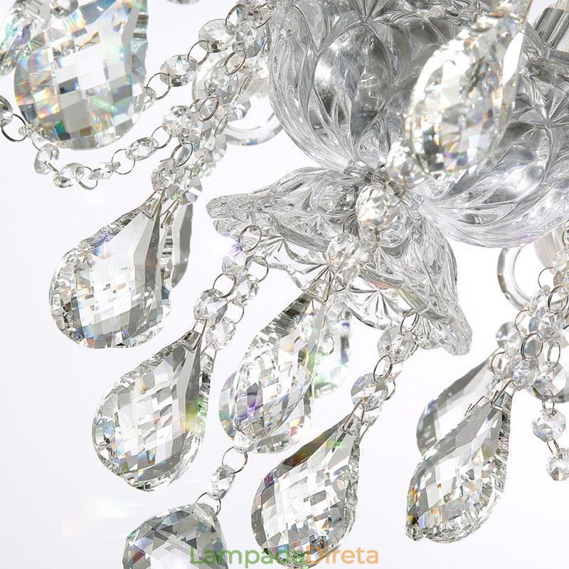 Lustre de cristal europeu com 32 luzes, decoração de luxo, luz de teto