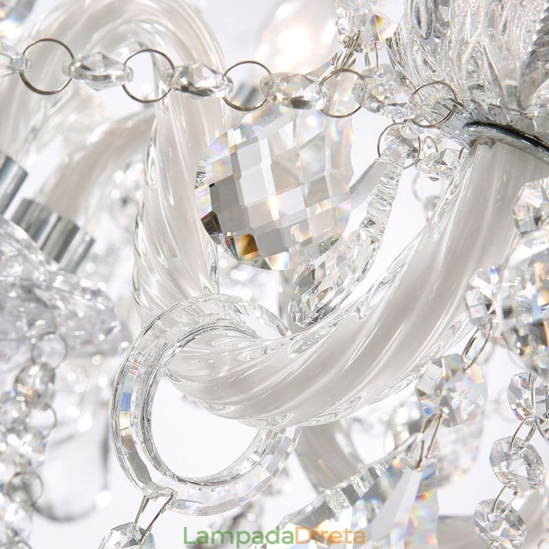 Lustre de cristal europeu com 32 luzes, decoração de luxo, luz de teto