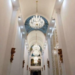 Lustre de cristal europeu com 32 luzes, decoração de luxo, luz de teto