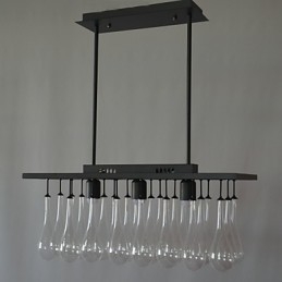 Lustre de metal com pintura de cristal contemporâneo moderno