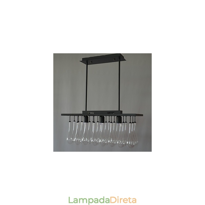 Lustre de metal com pintura de cristal contemporâneo moderno