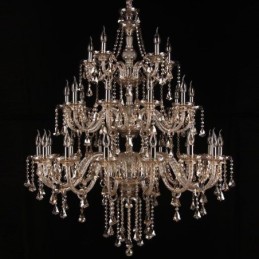 Lustre de cristal europeu com 30 luzes decoração luz de teto