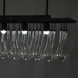 Lustre de metal com pintura de cristal contemporâneo moderno