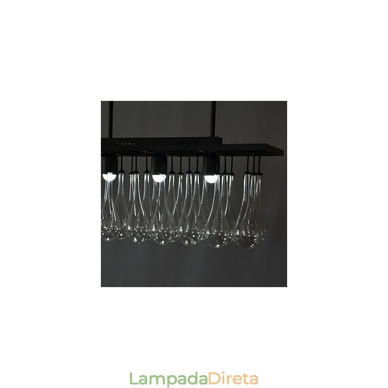 Lustre de metal com pintura de cristal contemporâneo moderno