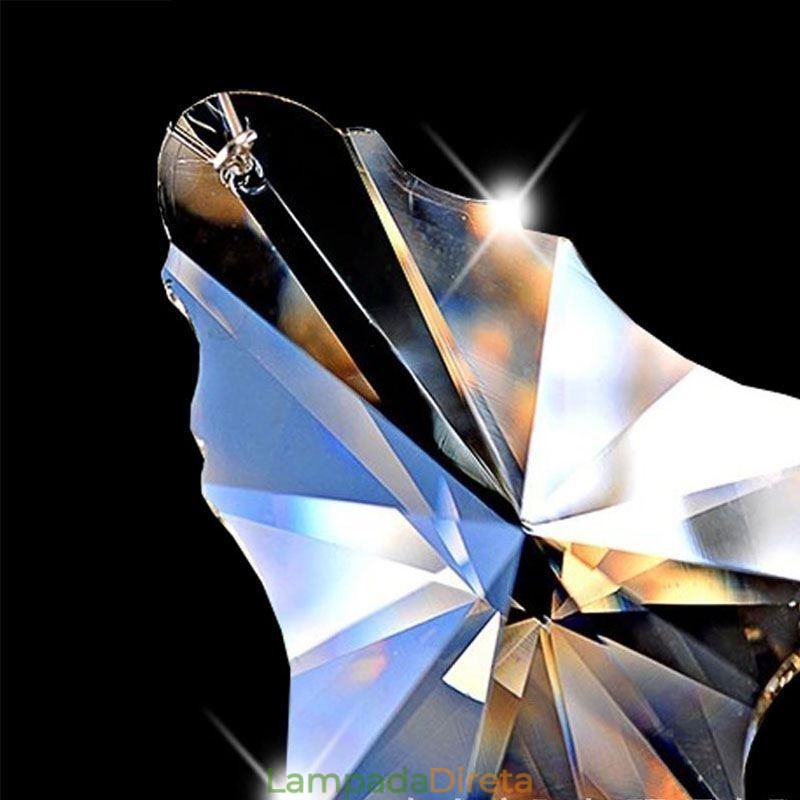 Lustre de cristal conhaque com 35 luzes