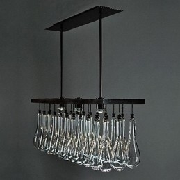 Lustre de metal com pintura de cristal contemporâneo moderno