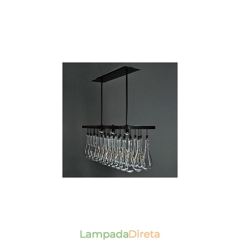 Lustre de metal com pintura de cristal contemporâneo moderno