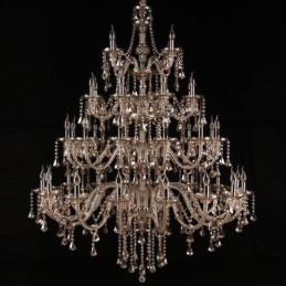 Lustre de cristal europeu cor conhaque luz de teto com 40 luzes