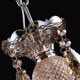 Lustre de cristal europeu cor conhaque luz de teto com 40 luzes