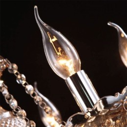 Lustre de cristal europeu cor conhaque luz de teto com 40 luzes