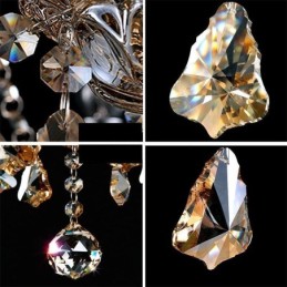 Lustre de cristal europeu cor conhaque luz de teto com 40 luzes