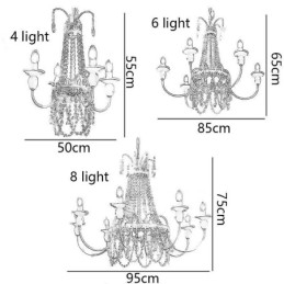 Lustre de cristal nórdico Paint Craft Creme Luz de teto