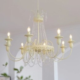 Lustre de cristal nórdico Paint Craft Creme Luz de teto