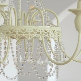 Lustre de cristal nórdico Paint Craft Creme Luz de teto