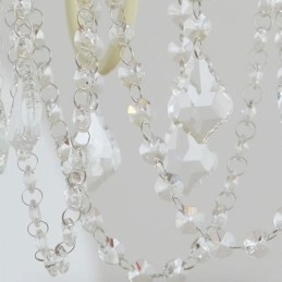 Lustre de cristal nórdico Paint Craft Creme Luz de teto