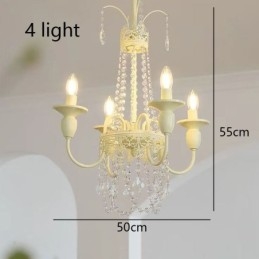 Lustre de cristal nórdico Paint Craft Creme Luz de teto