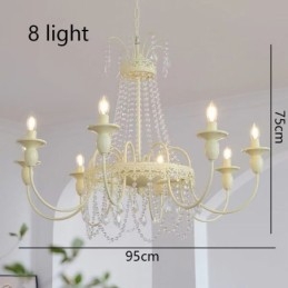 Lustre de cristal nórdico Paint Craft Creme Luz de teto