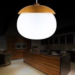 Lustre moderno e contemporâneo estilo mini madeira bambu