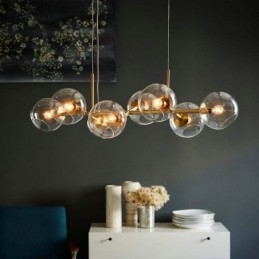 Luminária pendente contemporânea Magic Bean Simples 8 luzes