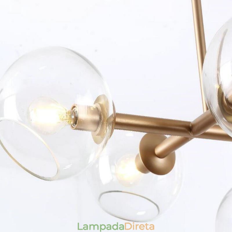 Luminária pendente contemporânea Magic Bean Simples 8 luzes