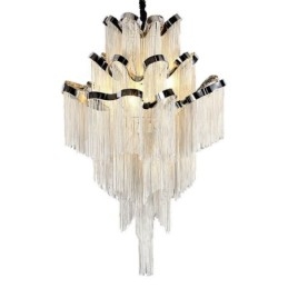 Luminária pendente moderna e elegante com borla