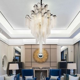 Luminária pendente moderna e elegante com borla