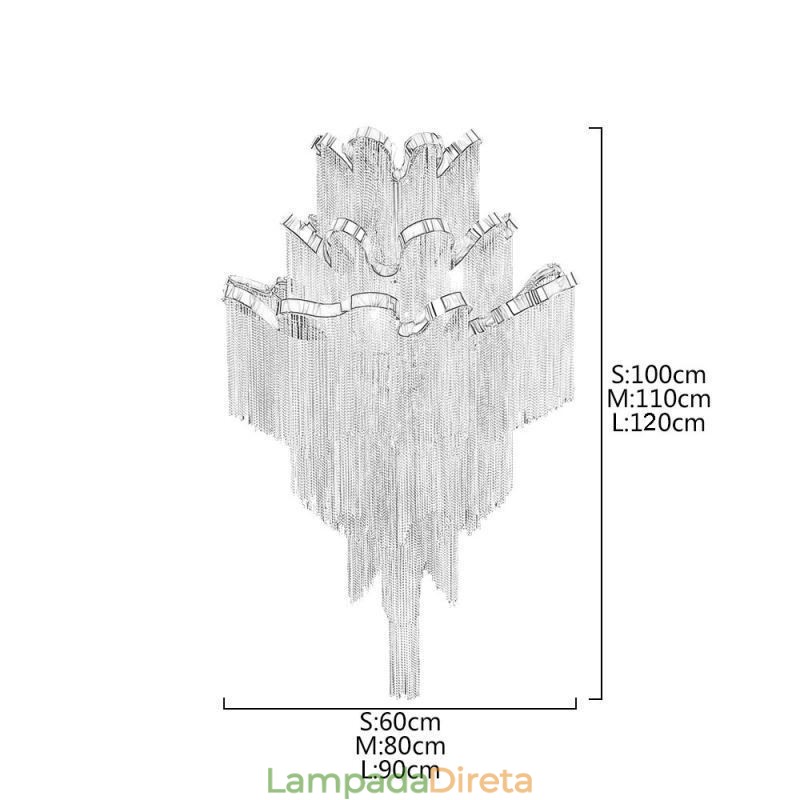 Luminária pendente moderna e elegante com borla