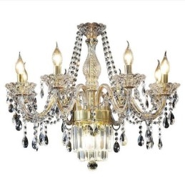 Grande lustre de cristal europeu clássico pingente luz
