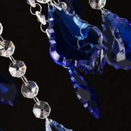 Lustre de Cristal Europeu Luxo Pingente Azul Claro Pingente