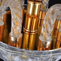 Lustre de Cristal Europeu Luxo Pingente Azul Claro Pingente