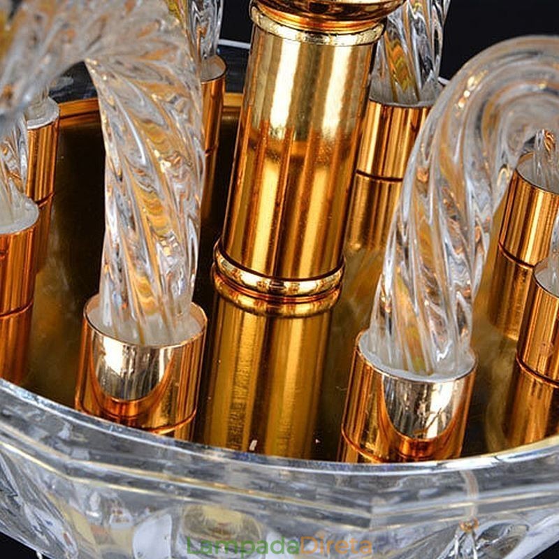 Lustre de Cristal Europeu Luxo Pingente Azul Claro Pingente