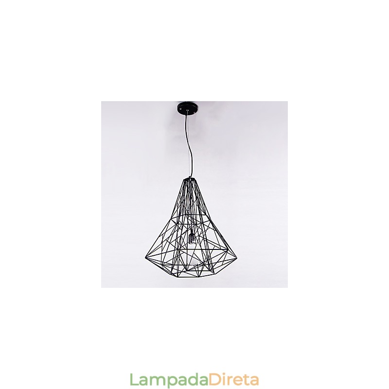 Lustre moderno contemporâneo de metal cromado