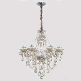 Lustre de cristal Cognac Luz de teto Luxo Europeu