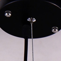 Lustre moderno contemporâneo de metal cromado