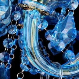 Grande lustre de cristal azul europeu pendente