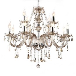 Grande lustre de cristal conhaque luz de teto europeia