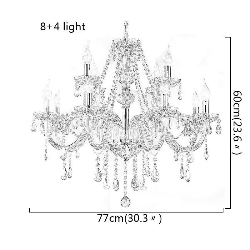 Grande lustre de cristal conhaque luz de teto europeia