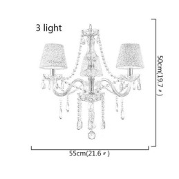 Lustre de cristal europeu clássico com pingente de luz conhaque