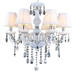Lustre de cristal europeu, luminária pendente exclusiva de jade branco