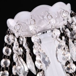 Lustre de cristal europeu, luminária pendente exclusiva de jade branco