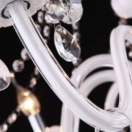Lustre de cristal europeu, luminária pendente exclusiva de jade branco