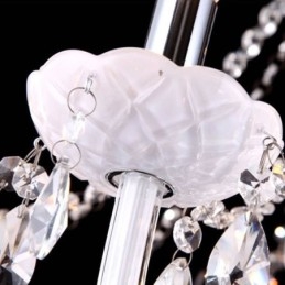 Lustre de cristal europeu, luminária pendente exclusiva de jade branco