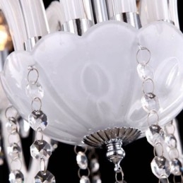 Lustre de cristal europeu, luminária pendente exclusiva de jade branco