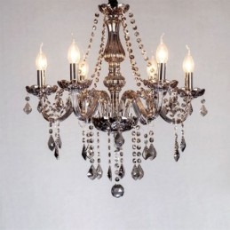Elegante lustre de cristal estilo europeu luz pendente de vidro