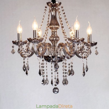 Elegante lustre de cristal estilo europeu luz pendente de vidro Elegante lustre de cristal estilo europeu luz pendente de vidro