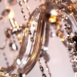 Elegante lustre de cristal estilo europeu luz pendente de vidro