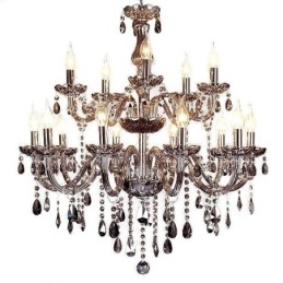 Grande lustre de cristal europeu elegante luz pendente