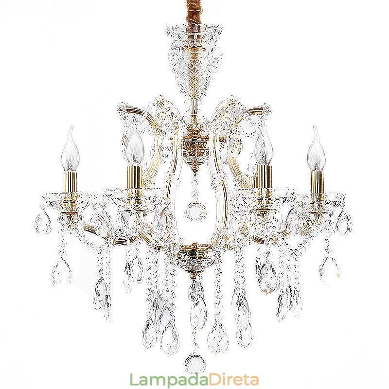 Elegante lustre de cristal europeu pendente