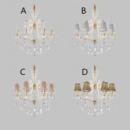 Elegante lustre de cristal europeu pendente