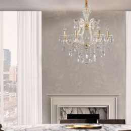 Elegante lustre de cristal europeu pendente